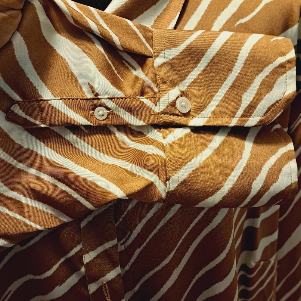 📌Sz XXL | Tan/Cream Long Sleeve Top | a new day - Picture 9 of 13